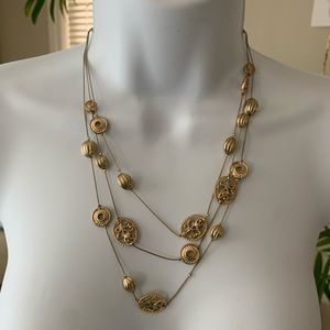 Gold charm necklace
